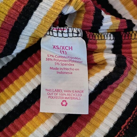 No Boundaries Ribbed Striped Top - Juniors XS - Picture 8 of 10